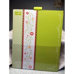 Stampin Up! Decorative Green & Floral Patterned Organization Folder